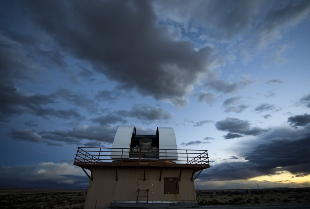 Clouds pass by a Ground-Based Electro-Optical Deep-Space Surveillance telescope located on White Sands Missile Range, N.M., March 29, 2017. Air Force photo by Tech. Sgt. David Salanitri
