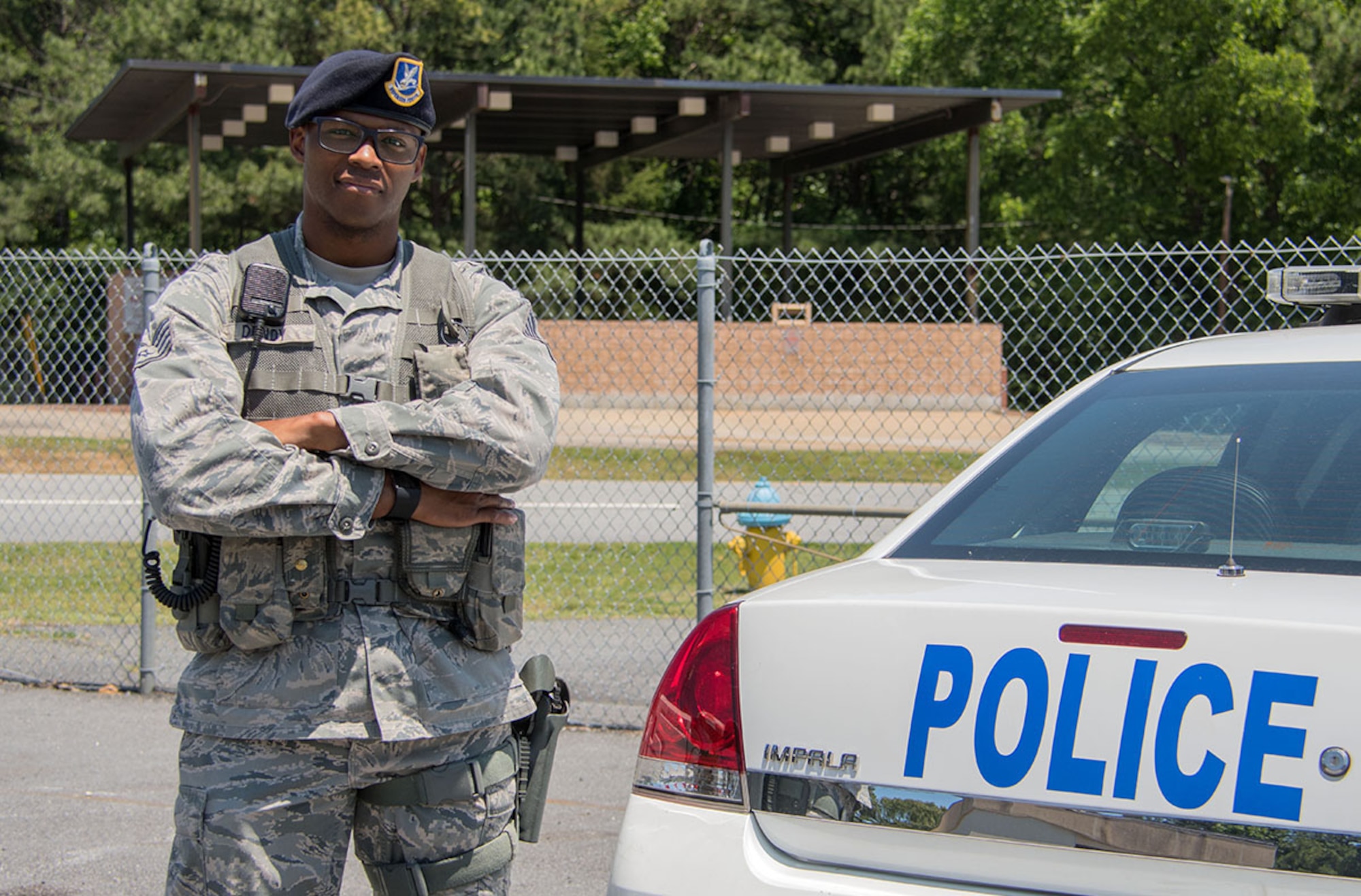 Staff Sgt. Brandon Dendy is a 94th Security Forces Squadron response force member. His desire to help people is the reason he became a police officer. (U.S. Air Force photo by Staff Sgt. Andrew Park)