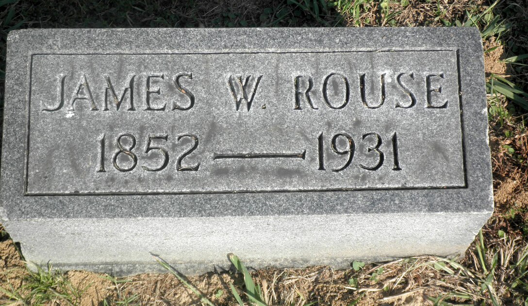 Gravestone of Capt. James W. Rouse located in Forest Hill Cemetery Midtown, Memphis, Tenn.