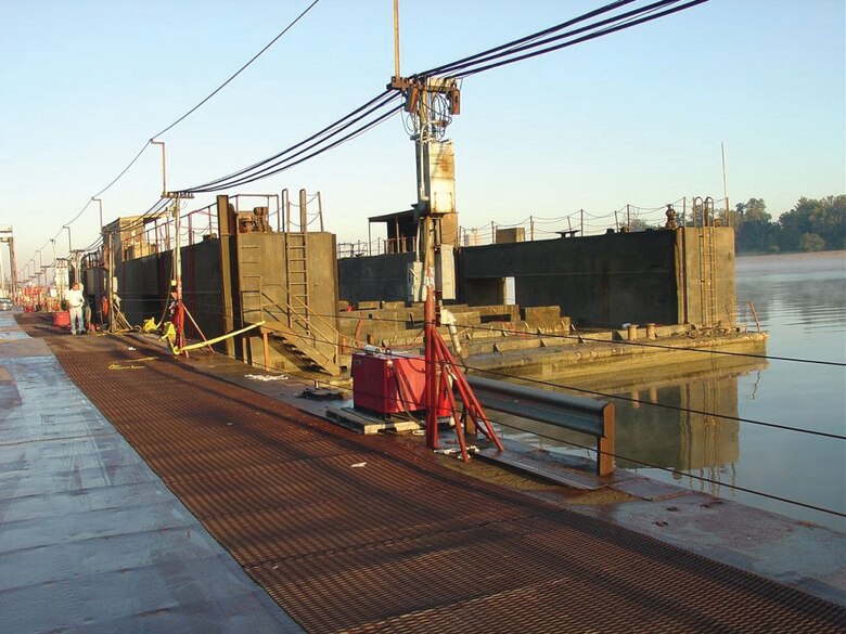 The Rouse after fully recovered.

In 2008, the Rouse sank and was almost lost. 
On Sunday morning, July 20, a security guard noticed that one end of the Rouse’s deck was sinking and alerted District employees. Crew arrived to find the west wall completely submerged. Initially, the crew raised the sinking end, but the dock sank again. The sinking was caused by two leaking valves that allowed water to enter the dock.

In October 2008, the Memphis District partnered with the Nashville District’s Dive Team in an effort to recover the Rouse. The dive team made repairs with the help of EEY technicians who fabricated special parts needed to raise the Rouse.