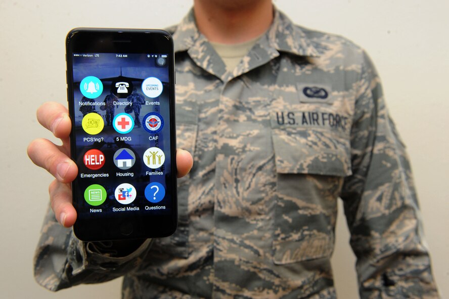 The Team Minot Mobile application is now available for download for Apple and Android devices. This application provides real-time updates and resources for Minot Air Force Base personnel, their families and community members. (U.S. Air Force photo/Airman 1st Class Jessica Weissman)