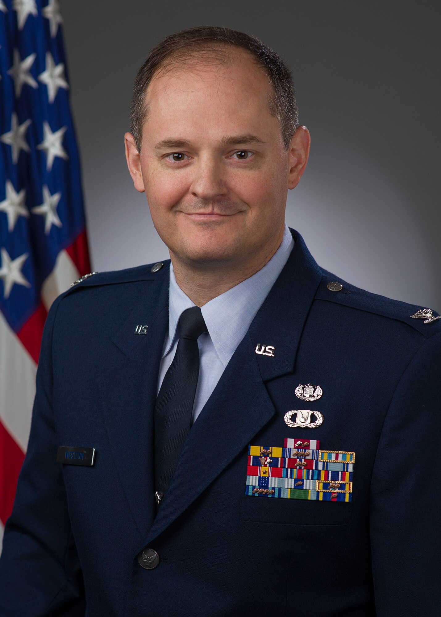 Col. David Western, 60th Air Mobility Wing Judge Advocate, shares his thoughts on having a plan and taking care of Airmen. (U.S. Air Force Photo)