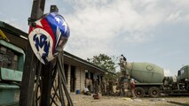U.S. Air Force and Marines pour concrete into a structure during Balikatan 2017 in Ormoc City, Leyte, April 29, 2017. U.S. military and Australian Army engineers worked together with Philippine service members to build new classrooms at Margen Elementary School in Ormoc City. Balikatan is an annual U.S.-Philippine military bilateral exercise focused on a variety of missions, including humanitarian assistance and disaster relief, counterterrorism, and other combined military operations. (U.S. Air Force photo by Staff Sgt. Peter Reft)