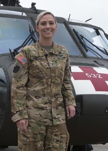 Chief Warrant Officer 2 Megan Yanacek of the Pennsylvania National Guard piloted a UH-60 Black Hawk helicopter to the 911th Airlift Wing in Coraopolis, Pennsylvania, for the 2017 Wings Over Pittsburgh Air Show on May 13-14, 2017.  Yanacek completed flight school in 2012 after having spent eight years in the National Guard as a combat medic.