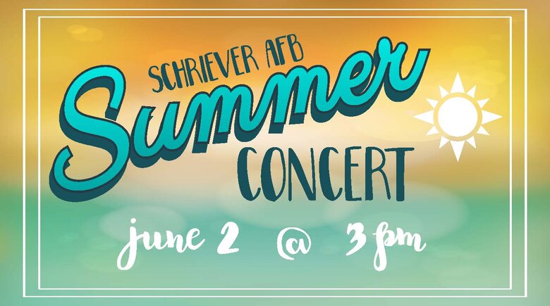 The 50th Force Support Squadron will host a summer concert event featuring a local Colorado Springs band 3 p.m. June 2.  The event is intended to celebrate the summer season and the opening of the new 50 FSS event center, providing an outlet for Schriever Airmen to gather and enjoy free music and recreational activities. (Courtesy graphic)
