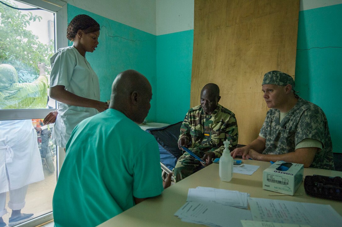 MEDRETE 17-3 includes participants from the Chadian government, U.S. Army Africa, and the 3rd Medical Command Deployment Support in Forest Park, Ga. It is the third in a series of medical readiness training exercises that USARAF is scheduled to facilitate in various countries in Africa. The mutually beneficial exercise offers opportunities for the partnered militaries to share best practices and improve medical treatment processes. (U.S. Army Africa photo by Staff Sgt. Shejal Pulivarti)