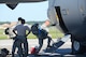 Tech. Sgt. Trent Morris, a 94th Maintenance Squadron maintainer, embarks on a C-130H Hercules at Dobbins Air Reserve Base, Ga. May 8, 2017. Deploying as an operations and maintenance package allows these Airmen to continue functioning as a cohesive team while accomplishing the deployed mission. (U.S. Air Force photo/Don Peek)