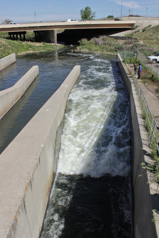Release at Cherry Creek dam during a low flush year.