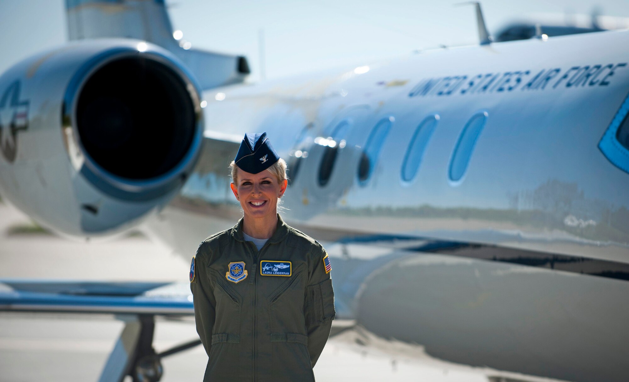 Scott Air Force Base is celebrating 100 years of service in 2017 and Col. Laura Lenderman, 375th Air Mobility Wing commander, invites all to come to the centennial airshow in June. (U.S. Air Force photo by Staff Sgt. Clayton Lenhardt)