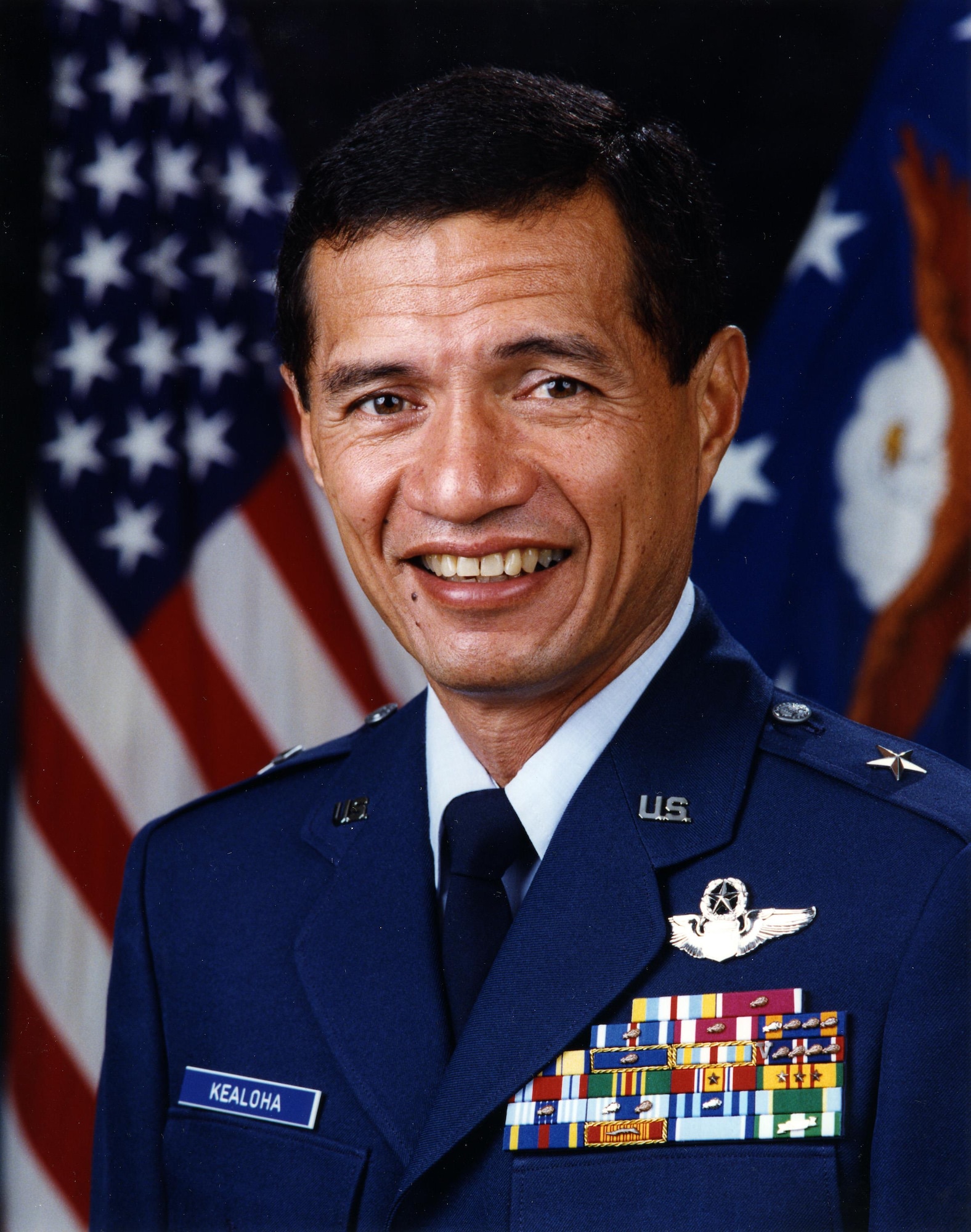 Brigadier General Dwight M. Kealoha grew up in Hawaii; and graduated from the University of Hawaii in 1966. After pilot and survival training in the Air Force, he twice deployed to Southeast Asia between 1968 and 1970. 