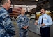 Air Marshal Gavin Davies, Royal Australian Air Force chief, speaks with Australian Airmen during his visit through the 61st Aircraft Maintenance Unit May 17, 2017, at Luke Air Force Base, Ariz. Davies was able to see the Australian maintenance in action. (U.S. Air Force photo by Senior Airman Devante Williams)