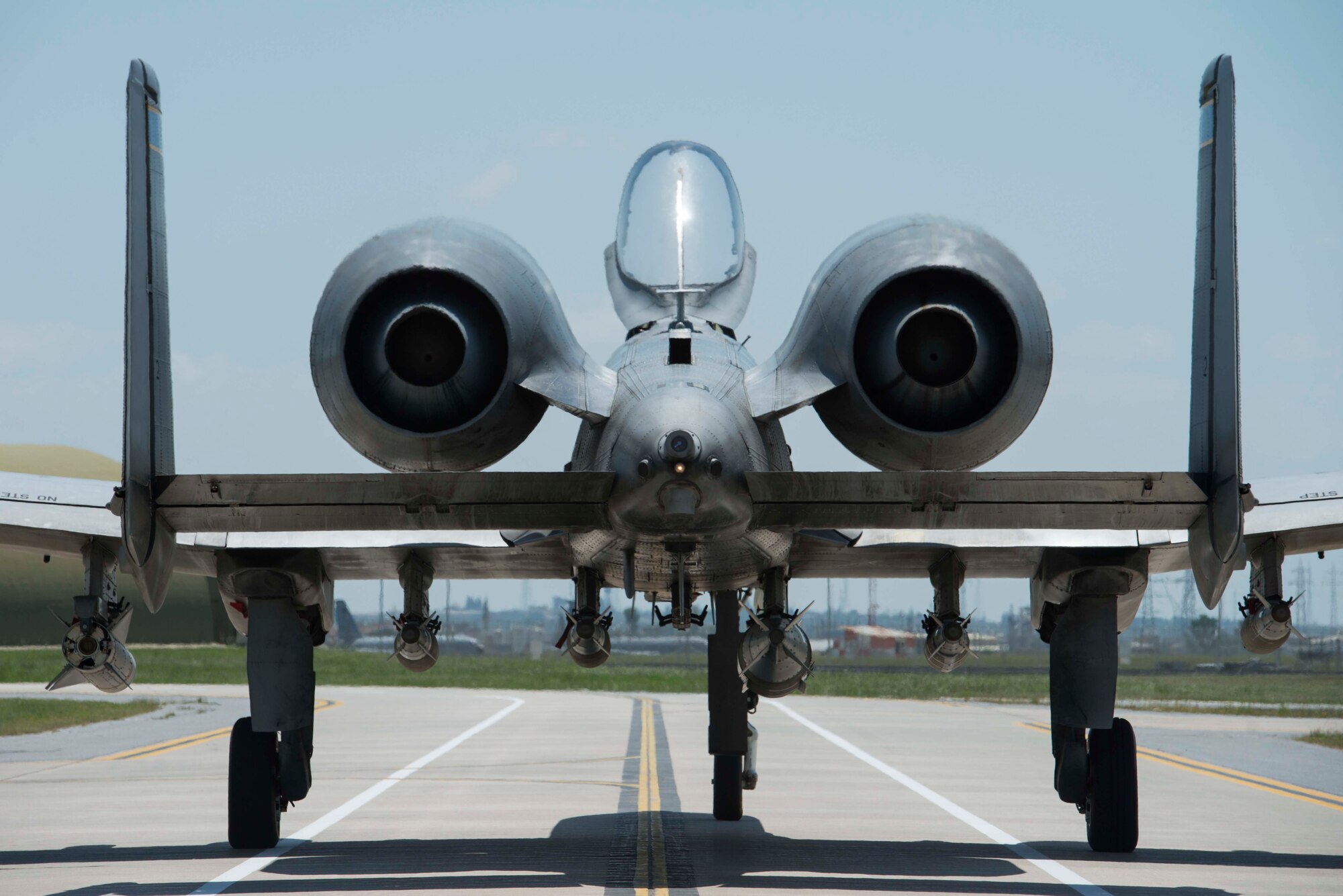 A U.S. Air Force A-10 Thunderbolt II assigned to the 354th Expeditionary Fighter Squadron, taxis May 11, 2017, at Incirlik Air Base, Turkey. The combat missions flown are in direct support of Operation INHERENT RESOLVE. (U.S. Air Force photo by Airman 1st Class Devin M. Rumbaugh)