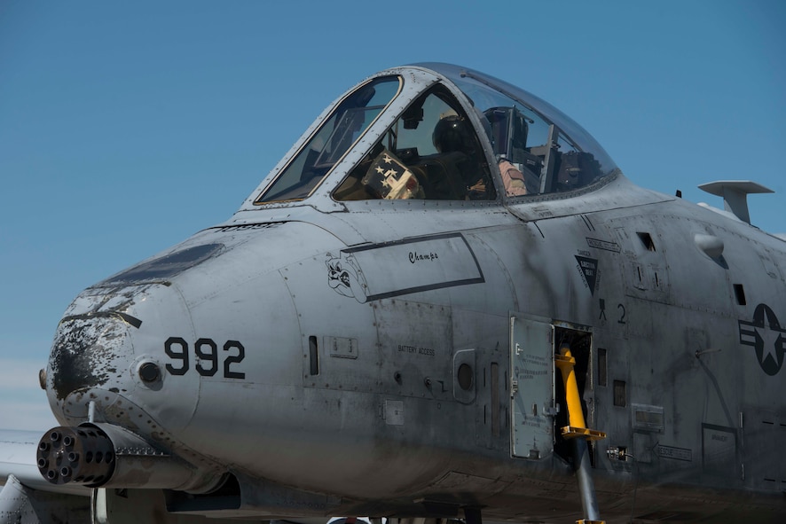 A U.S. Air Force pilot with the 354th Expeditionary Fighter Squadron conducts a pre-flight check in an A-10 Thunderbolt II prior to taxiing April 5, 2017, at Incirlik Air Base, Turkey, in support of Operation INHERENT RESOLVE. The pre-flight checks are accomplished to ensure the aircraft is prepared for flight. (U.S. Air Force photo by Airman 1st Class Devin M. Rumbaugh) 