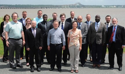 DAHLGREN, Va. - The Joint Aegis Advanced Capability Build 20 Ballistic Missile Defense 6.0 Team is pictured prior to receiving the Award of Merit for Group Achievement from Naval Surface Warfare Center Dahlgren Division (NSWCDD) leadership at the command's annual honor awards ceremony on May 17, 2017. The team was recognized for their execution of critical engineering activities leading to the successful execution and formal closure of the Joint ACB 20 system requirements review and system functional review. "This large and diverse enterprise team played a critical part in passing this phase of development for Aegis Baseline 10, the most capable combat system in history," according to the citation. The team members are William Pedler, Raul Lopez, Antonio Samuel, Mark Bailey, Scott Reed, Thomas Wimberly, Mark Carpenter, Jose Diaz-Santos, Adam Scharl, Justin Allen, Bradley Blocksom, Paul Brastrom, Jonathan Brown, Samuel Carniol, Bryan Cobbler, James Dove, Katherine Doyle, Garret Faulds, Ashby Hall, Joshua Hickland, Tran Kieu-Trang, Roderick Lee, Brian Peake, Laura Ruff, Samuel Scott, William Seale, Joshua Shiben, Karen Shuttleworth, Wildin Simon, Mark Thorsted, Steven West, and Hazim Youssef.