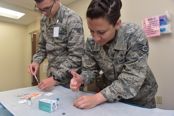 Members of Team Whiteman assigned to the 509th Medical Group are featured during National Nurse's Week at Whiteman Air Force Base, Mo., May 9, 2017. From May 6 to 12, Whiteman is highlighting officer, enlisted and civilian medical service providers who readily provide medicine, health education and care to patients. Medical technicians support various health care career fields and all work together to provide vital treatment to those in need.