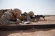 Senior Airman Matthew Vaughn and Senior Airman Richard Corpus-Munoz, assigned to  Malmstrom Air Force Base, 741st Missile Security Forces Squadron Tactical Response Force, take part in an advanced precision marksmanship qualification test during the Close Precision Engagement Course at the Dona Ana Range Complex April 25, 2017. Over the length of the 19-day course, the students become proficient in a number of skills such as target detection, range estimation, concealment and target stalking. (Air National Gaurd Photo by Staff Sgt. Agustin G. Salazar)