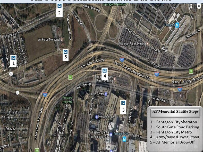 Shuttle Map - Heritage to Horizons Concert