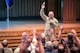 Col. David Dunklee, 75th Air Base Wing vice commander, asks for a show of hands from those who have attended Motorcycle Safety Foundation training. Dunklee provided opening remarks May 11 at the Hill Air Force Base during annual motorcycle safety briefings. (U.S. Air Force/Paul Holcomb)