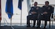 Maj. William Mendel, 20th Special Operations Squadron, sits next to Brig. Gen. William Holt, Air Force Special Operations Command director of operations, Hurlburt Field, Fla., during his Distinguished Flying Cross ceremony at Cannon Air Force Base, N.M., May 15, 2017. Maj. Mendel and other aircraft in his formation received heavy and effective hostile fire during a mission in Africa, but managed to save the lives of four critically wounded individuals and complete the mission. He and other crew members were presented the Distinguished Flying Cross, a medal created in 1918 to reward those who display heroism or extraordinary achievement while participating in an aerial flight. Maj. Mendel became the 79th Airman under Air Force Special Operations Command to receive the honor. (U.S. Air Force photo by Senior Airman Lane T. Plummer)
