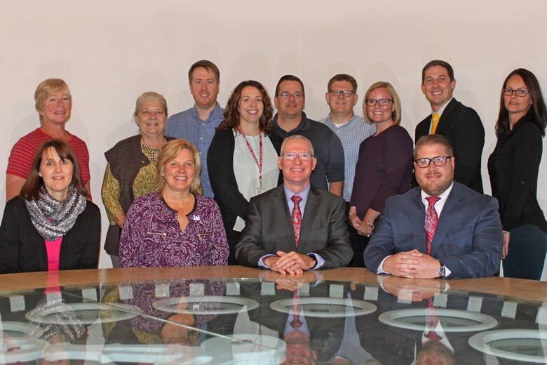 Stuart A. Hazlett (front row, center), director of contracting for USACE, visited the District’s contracting office in October 2016 to review their contracting efforts.