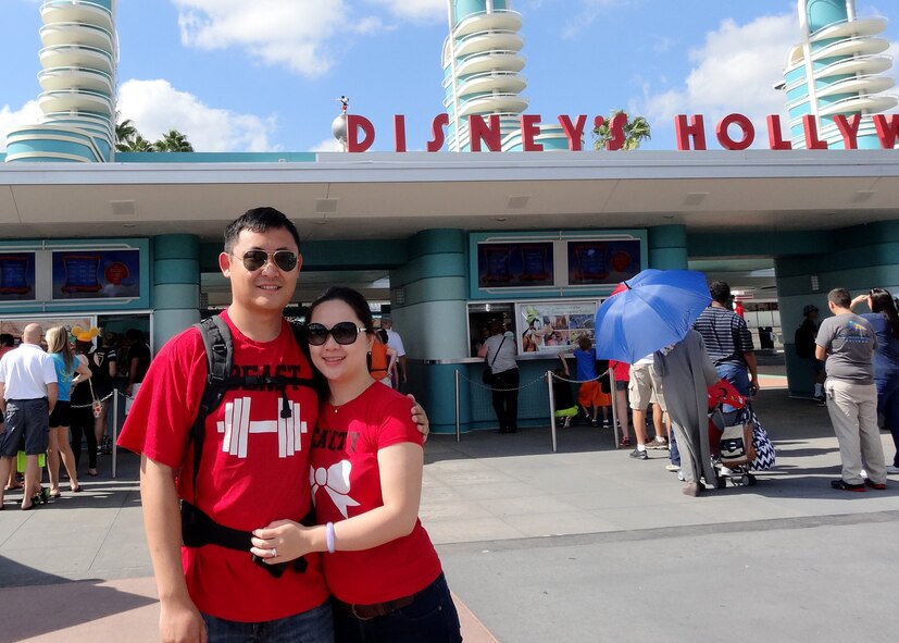 U.S. Air Force Staff Sgt. Weiqi Fu, a contracting specialist with the 509th Contracting Squadron, and his wife, Nan Zhao. (Courtesy photo)