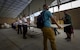 Aviation students move the wings of the USU Wright Flyer into the aviation lab of Rancho High School, May 15, 2017. Once assembled, the aircraft will make an appearance during the Aviation Nation air show and open house at Nellis Air Force Base, Nev., in November. (U.S. Air Force photo by Senior Airman Kevin Tanenbaum)