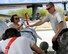 Staff Sgt. Zitlaly Nino (left) and Tech. Sgt. William Northern (right), and Airman 1st Class Roman Martinez (back middle),  weapons crew members assigned to the 149th Fighter Wing, Air National Guard, load heavy weapons during Coronet Cactus at Davis-Monthan Air Force Base, Ariz., May 10, 2017. Coronet Cactus is an annual training event that takes members of the 149th Fighter Wing, headquartered at Joint Base San Antonio-Lackland, Texas, to Tucson, Arizona to participate in a deployment exercise in support of the wing’s F-16 pilots. (Air National Guard photo by Tech. Sgt. Mindy Bloem)