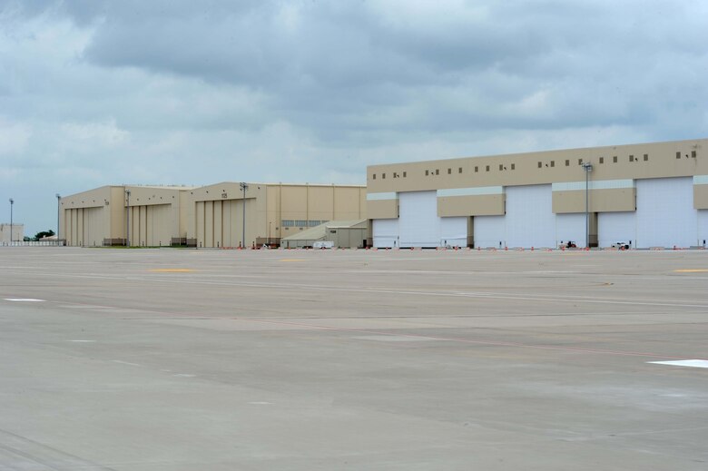 Storm clouds roll in over an empty flightline at McConnell Air Force Base, Kan., May 18, 2017. Base leadership made the decision to evacuate aircraft to keep the assets out of the way of potential severe weather. (U.S. Air Force photo/Senior Airman Tara Fadenrecht)