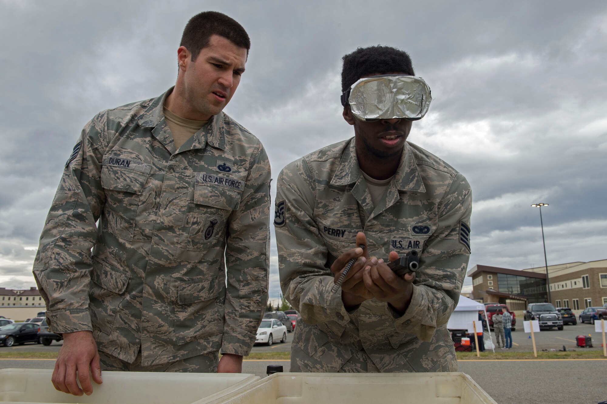 Service members and government contract workers compete during Defender Day Challenge on Joint Base Elmendorf-Richardson, Alaska, May 17, 2017. Defender Day is part of police week which focuses on remembrance of those who have made the ultimate sacrifice in the line of duty. 