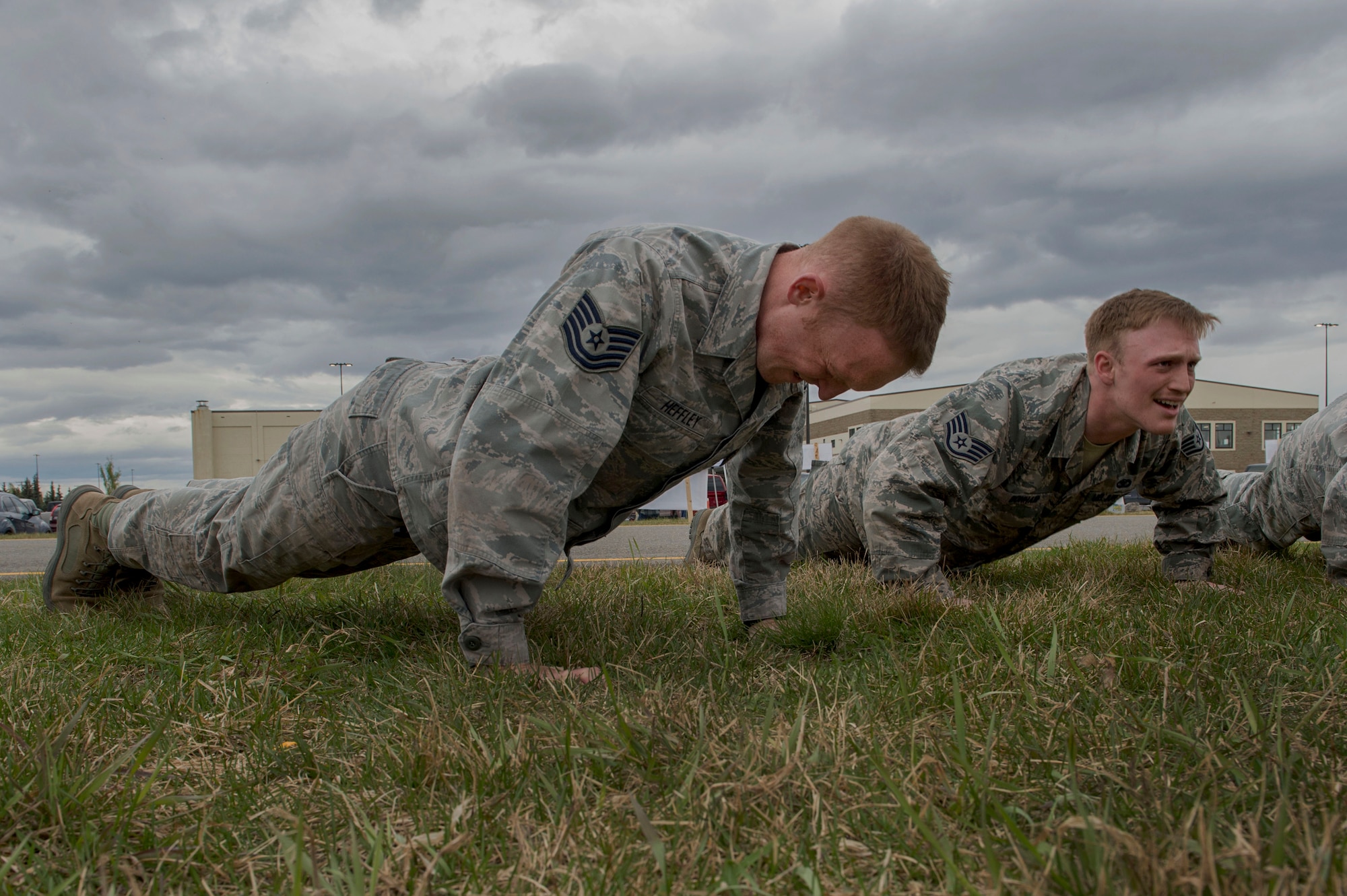 Service members and government contract workers compete during Defender Day Challenge on Joint Base Elmendorf-Richardson, Alaska, May 17, 2017. Defender Day is part of police week which focuses on remembrance of those who have made the ultimate sacrifice in the line of duty. 