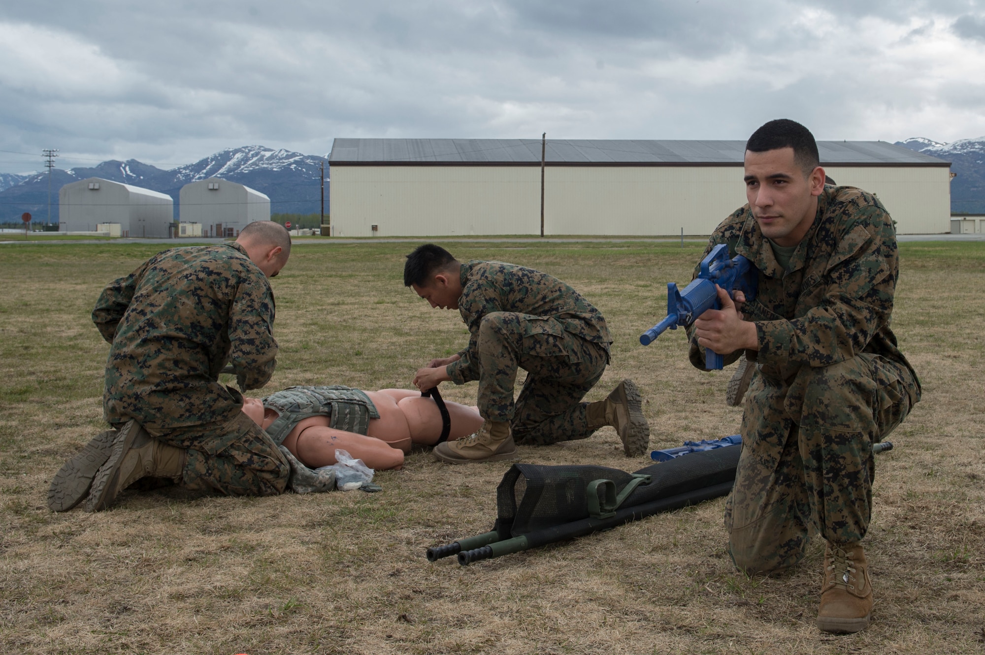 Service members and government contract workers compete during Defender Day Challenge on Joint Base Elmendorf-Richardson, Alaska, May 17, 2017. Defender Day is part of police week which focuses on remembrance of those who have made the ultimate sacrifice in the line of duty. 
