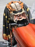 This "Predator"-inspired helmet is sure to attract attention on the road.