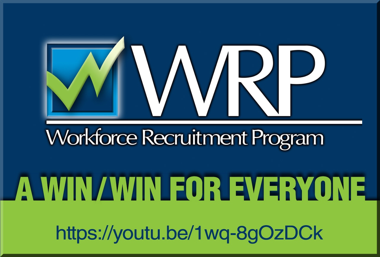 The Workforce Recruitment Program brings college students and recent graduates with disabilities to DLA so the agency can benefit from their talent. Several WRP employees and those close to the program share their experiences with the program in a video.