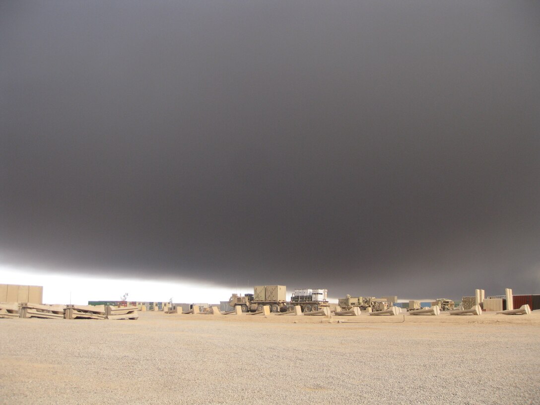 Sulphur dioxide from a fire at the Al-Mishraq sulfur plant travels over Qayyarah Airfield West, Iraq, Oct. 25, 2016. Marines with an Advise and Assist Team with the Special Purpose Marine Air-Ground Task Force-Crisis Response-Central Command were deployed to the area when the fire was burning. The Marines of the A&A Team were able to overcome these conditions and continue operating due to their CBRN training. U.S. Marines receive this training throughout their careers and before deploying in order to effectively respond to an attack and continue accomplishing the mission. 