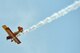 Gene Soucy pilots a Grumman biplane nicknamed “Showcat,” during the Wings Over Wayne Air Show, May 20, 2017, at Seymour Johnson Air Force Base, North Carolina. Soucy began professional airshow flying in 1968. (U.S. Air Force photo by Airman 1st Class Christopher Maldonado)