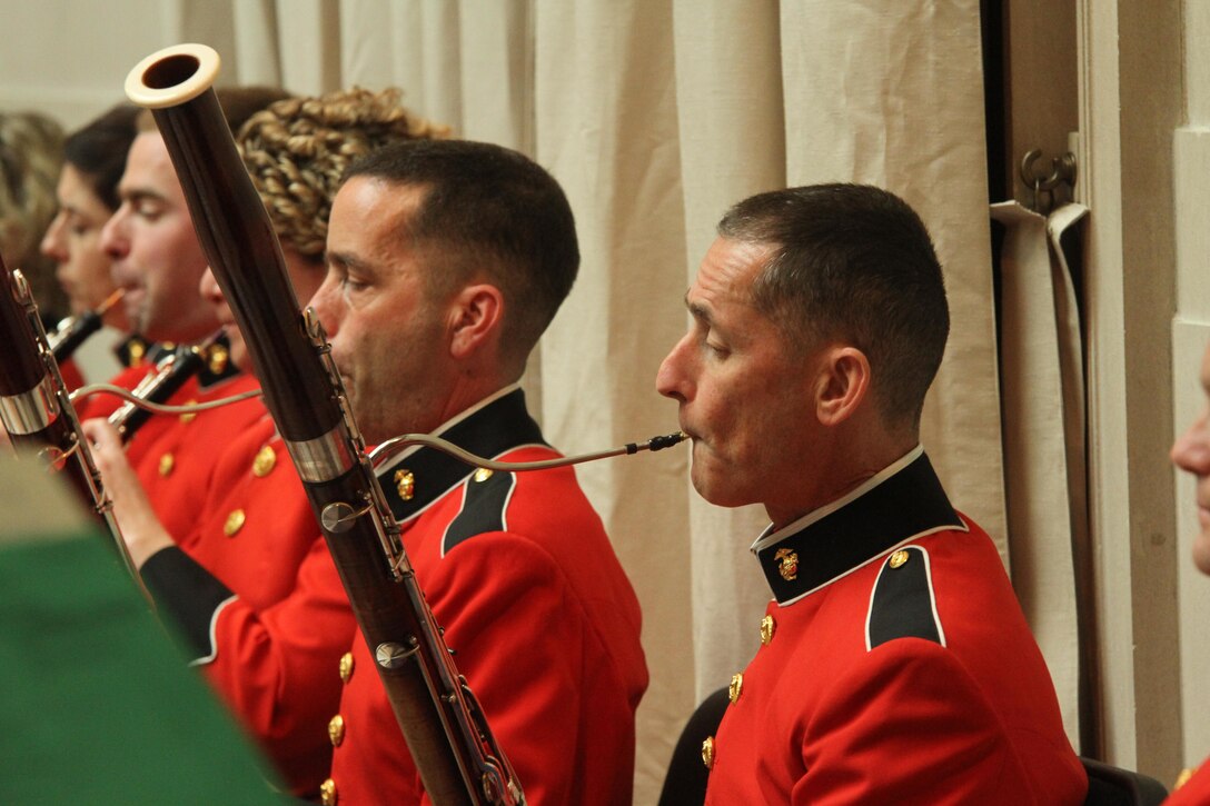 On May 21, 2017, the Marine Chamber Orchestra performed a concert at the National Gallery of Art in Washington, D.C. to open the exhibit titled "America Collects Eighteenth-Century French Painting." (U.S. Marine Corps photo by Master Sgt. Amanda Simmons/released)