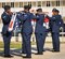96th Security Forces Squadron Airmen perform flag-folding procedures during the base retreat ceremony May 19 at Eglin Air Force Base, Fla.  The retreat ceremony closed out the base’s Police Week activities.  (U.S. Air Force photo/Cheryl Sawyers)