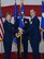 Lt. Gen. Maryanne Miller, chief of Air Force Reserve and commander, Air Force Reserve Command, gives the Tenth Air Force guidon to Maj. Gen. Ronald B. 