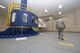 U.S. Air Force Senior Airman Luciano Cattaneo, School of Aerospace Medicine operational physiology technician, performs a foreign object debris inspection around the centrifuge in USAF School of Aerospace Medicine at Wright-Patterson Air Force Base, Ohio, April 26, 2017.  Centrifuge training teaches proper anti-G straining maneuver, physiology of high-G flight and awareness factors that affect an aircrew’s G-tolerance.(U.S. Air Force photo/Michelle Gigante)