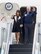 Vice President of the United States Mike Pence, and Second Lady Karen Pence, arrive at Wright-Patterson Air Force Base, Ohio, to commemorate Armed Forces Day, May 20, 2017. During his visit, Pence toured a C-17 Globemaster III aircraft, and addressed an assembled crowd of approximately 200 military personnel and family members. (U.S. Air Force photo by R.J. Oriez)