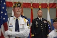 Fort McCoy Senior Commander and 88th Regional Support Command Commanding General, Maj. Gen. Patrick Reinert stands at attention while the American Legion Post 288 out of Cedarburg, Wis., provides color guard support during an “Our Community Salutes” event at Fort McCoy, Wisconsin on Armed Forces Day, May 20, 2017.