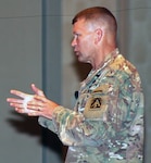 Lt. Gen. Jeffrey S. Buchanan, commander, U.S. Army North, gave the opening remarks to the emergency preparedness liaison officers, or EPLOs, at the annual Joint Defense Support of Civil Authorities Preparedness Workshop held May 15-19 in San Antonio. The workshop brought EPLOs together to share ideas and better prepare for disaster response. EPLOs are military officers from each of the branches of service who are responsible for planning, coordinating, and implementing the Department of Defense response to requests for assistance from state, local, and tribal authorities. 