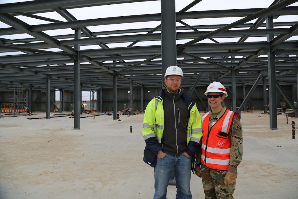 Maj. Katie Werback, right, is part of the Europe District, U.S. Army Corps of Engineers team managing the second Aegis Ashore ballistic missile defense project in Europe. The land-based system in Redzikowo, Poland will include a radar site and missile battery designed to protect U.S. and NATO forces and assets in the region. In partnership with the Navy, Missile Defense Agency and Polish officials, the district oversees construction of the missile defense complex and naval support facilities totaling approximately $224 million. The project is expected to be complete in 2018.