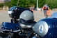 Members of the Virginia State Police Motorcycle Unit set up cones for a riding demonstration at the Armed Forces Motorcycle Safety event and ride at Joint Base Langley-Eustis, Va., May 19, 2017. The event was hosted by the 633rd Air Base Wing Safety Office and is an annual requirement for all military motorcycle riders. (U.S. Air Force photo/Airman 1st Class Kaylee Dubois)