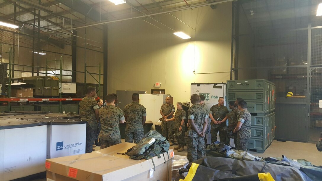 Brig. Gen. Helen G. Pratt, the commanding general of 4th Marine Logistics Group, visits Marines and Sailors of 4th Dental Battalion Headquarters aboard Dobbins Air Force Base in Marietta, Ga., May 7, 2017. The battalion provides critical support world-wide to numerous exercises including Integrated Training Exercise 4-17, Eager Lion 2017, Northern Strike, Global Medic and multiple Innovative Readiness Training events.  (Courtesy Photo)