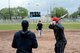 Staff Sgt. Jacob Sime, 75th Security Forces Squadron, pitches for 