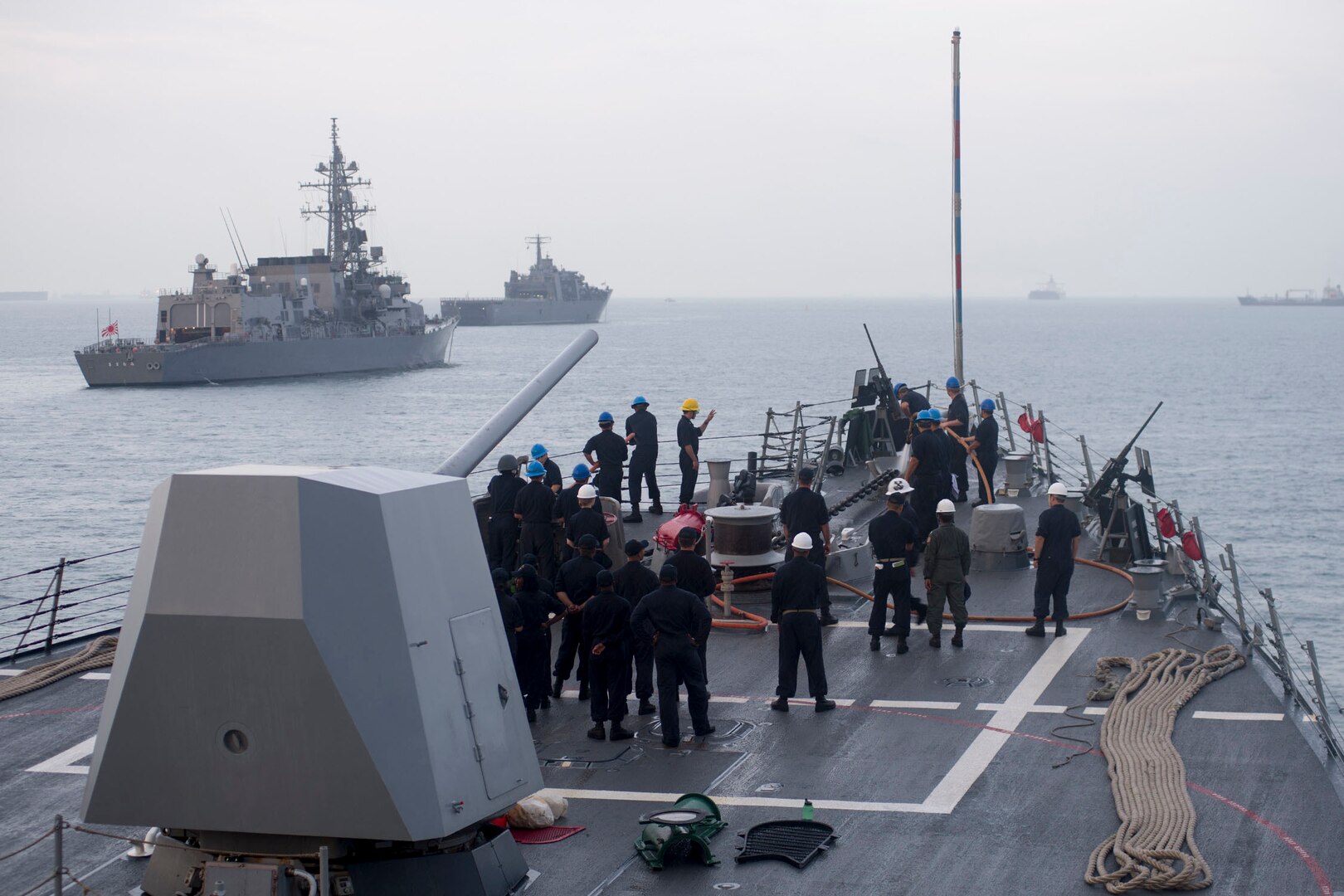 Official U.S. Navy file photo of USS Sterett (DDG 104) underway.