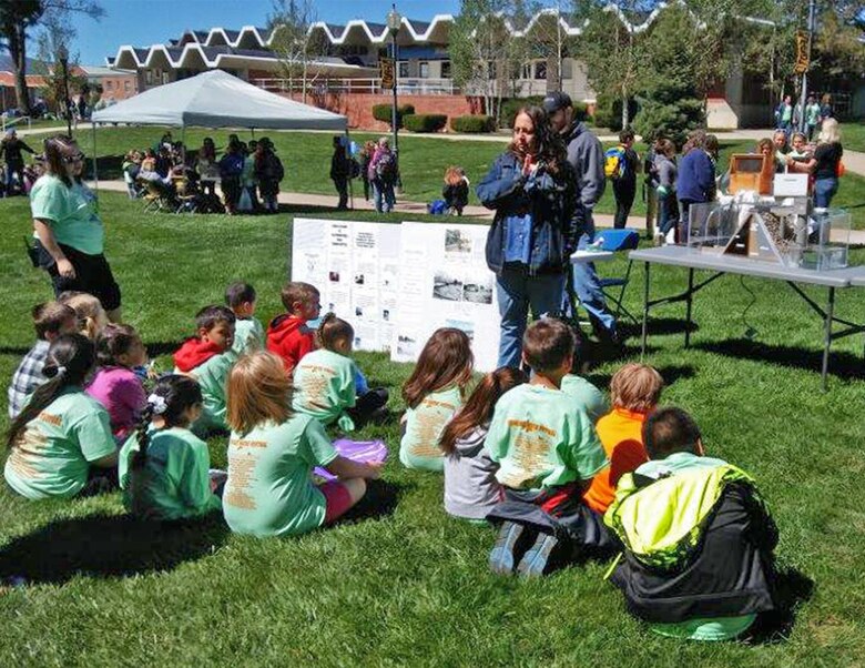 TRINIDAD, COLO. – District employee Bernadine Cisneros speaks about the Corps of Engineers and water safety to students attending the 6th Annual Trinidad Water Festival, May 18, 2017.