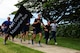 Air transportation Airmen from Joint Base Pearl Harbor-Hickam participate in a Port Dawg Memorial 5K run on Hickam Field, Hawaii, May 19, 2017.  The run was part of a coordinated event with other air transportation units around the world to honor ‘port dawg’ Airmen who have passed away. (U.S. Air Force photo by Tech. Sgt. Heather Redman)