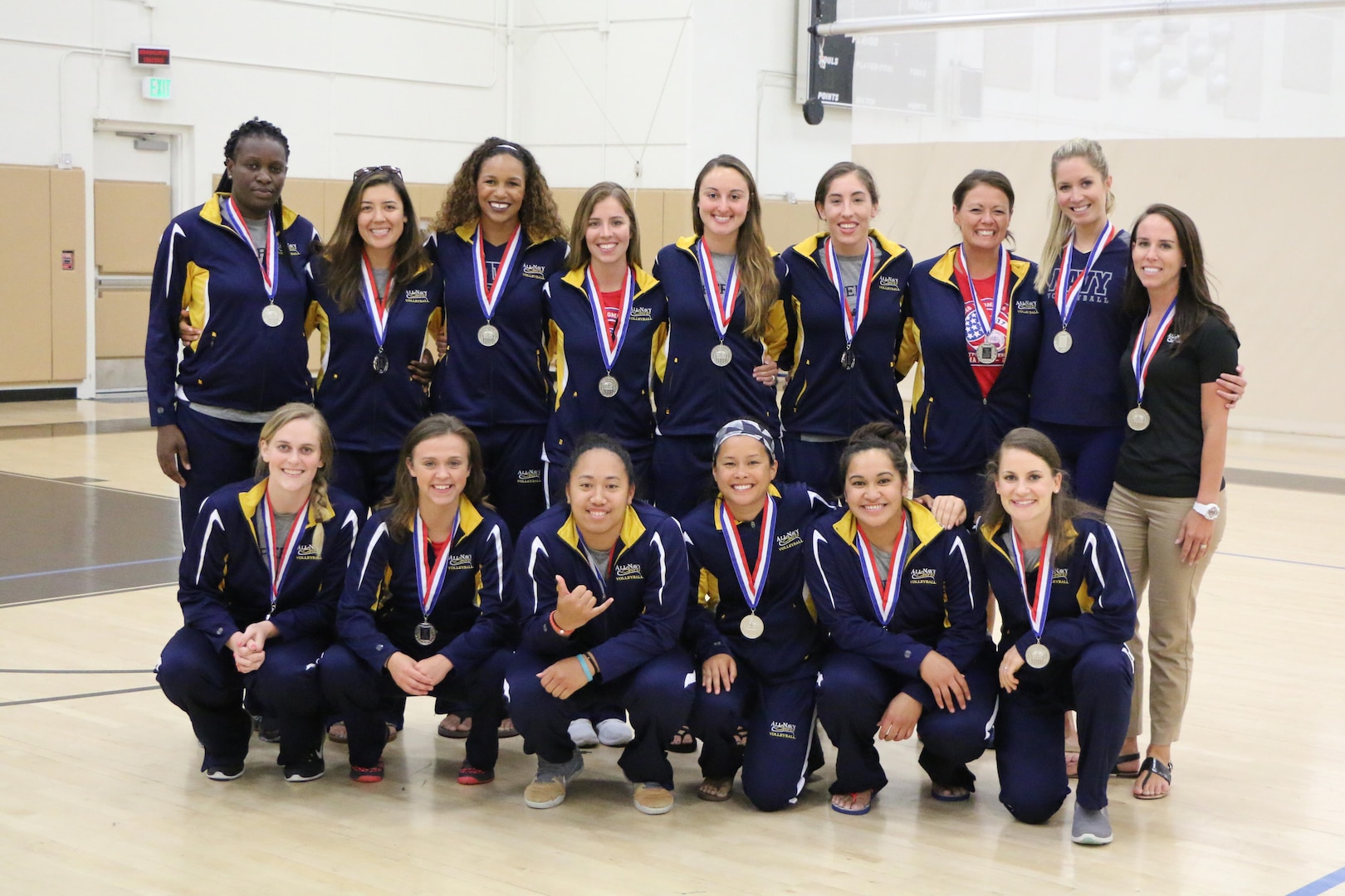 Navy wins the silver medal during the 2017 Armed Forces Women's Volleyball Championship at Naval Station Mayport, Florida held 17-21 May.